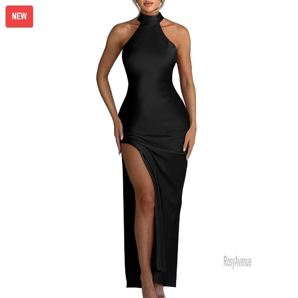 Backless Maxi Dress Sleeveless Formal Wedding Guest Bodycon